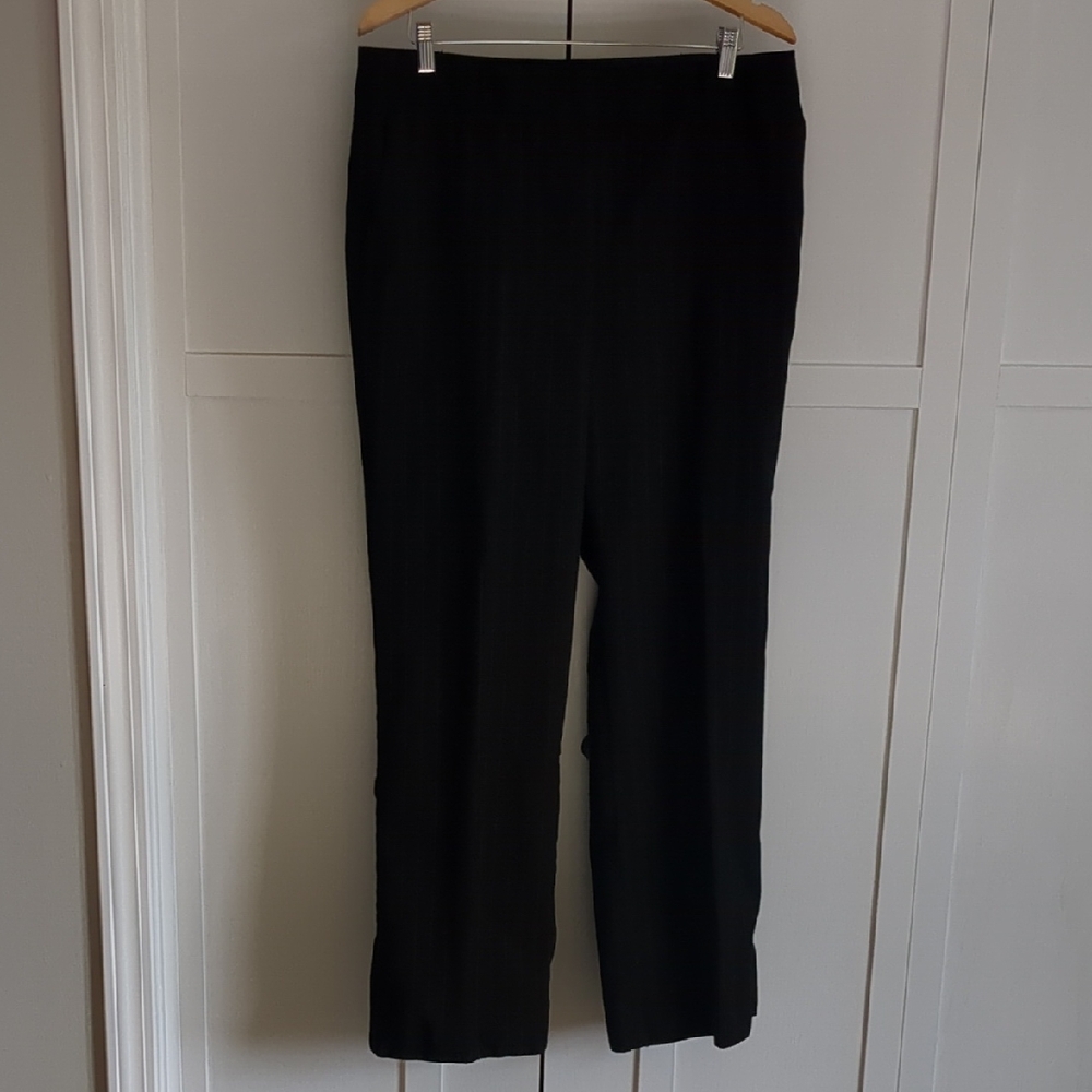 Ann Taylor Black Pin Stripe Straight Leg Dress Pants